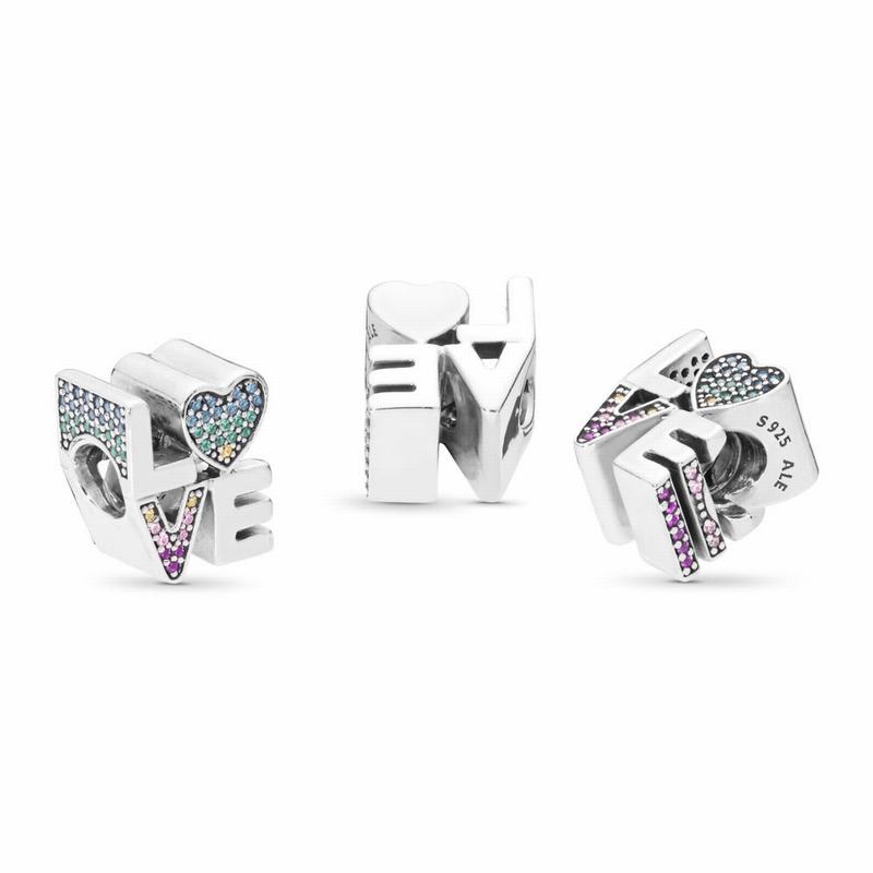 Pandora Multi-Color Love Charm NZ, Sterling Silver (826739-TOQ)